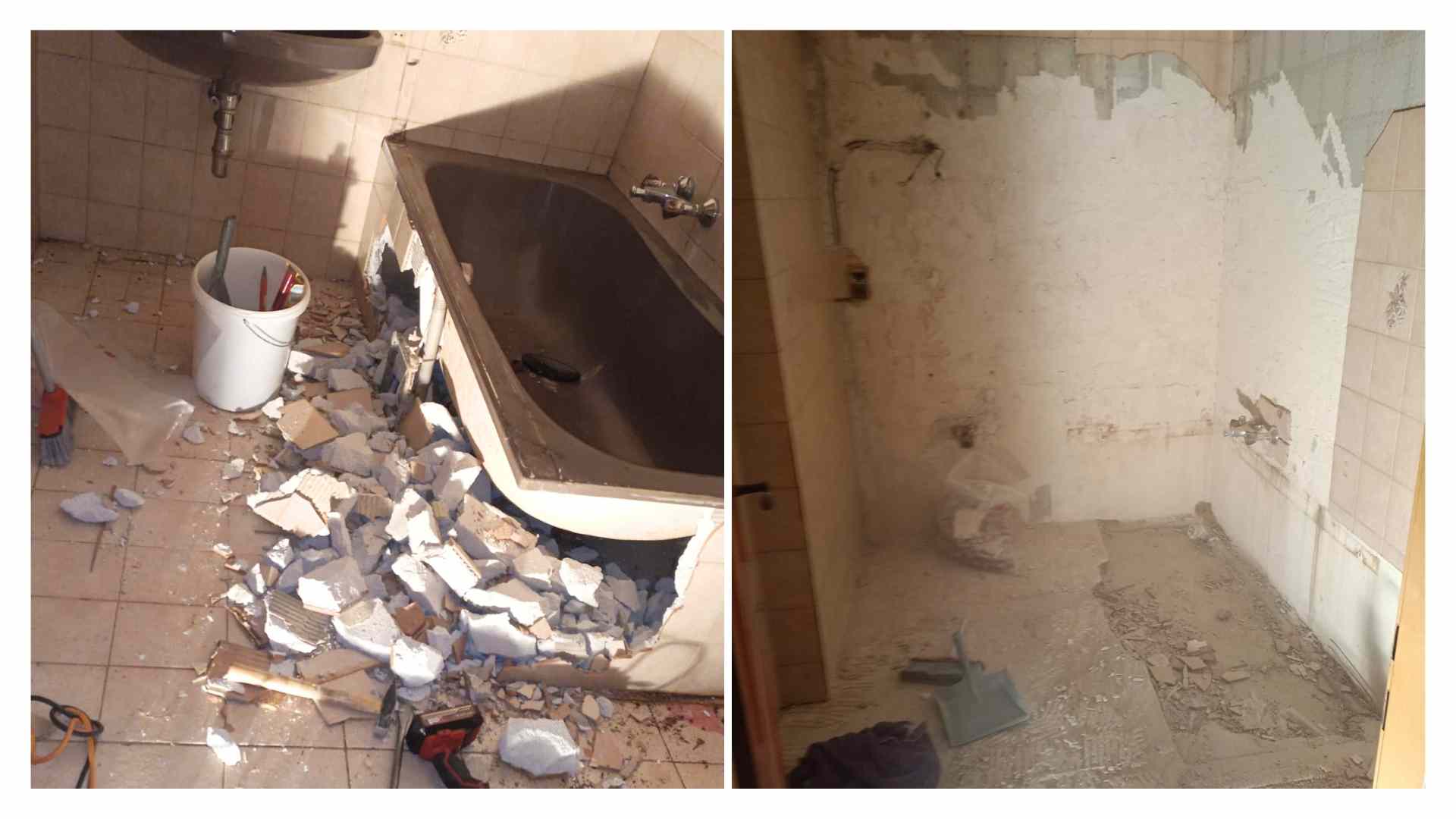Badezimmer-Entkernung / Rückbau vor Sanierung